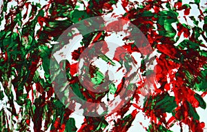 Abstract vivid red green white paint watercolor background, abstract painting watercolor background