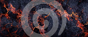 Abstract Volcanic Rock Texture With Magma Veins, Seamless Background