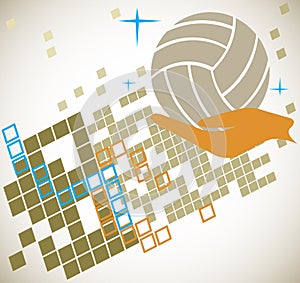 Abstract volleyball motive