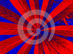 Abstract volumetric background of red and blue colors, 3D illustration, with a spectacular rhythm and inserts