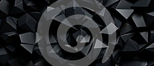 Abstract volumetric Black Geometric Background for Modern Designs and Concepts