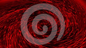 Abstract vortex of liquid substance of red color, seamless loop. Animation. Rippled texture flowing in a circle towards