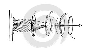 Abstract Vortex Tunnel for Digital Data Flow, vector design Generative AI