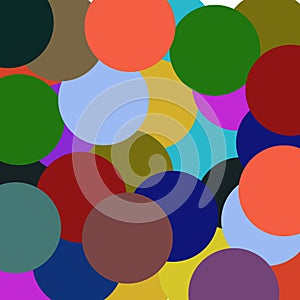 Abstract wall art circles of coloring top of each other