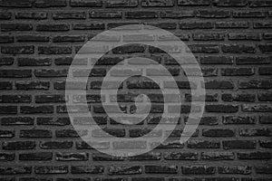 Abstract Wall black brick wall texture background pattern, brick surface backgrounds. Vintage Brickwork or stonework flooring