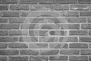Abstract Wall black brick wall texture background pattern, brick surface backgrounds. Vintage Brickwork or stonework flooring