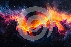 An abstract wallpaper background inspired by realistic space photography of the universe photo