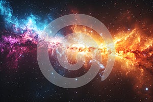 An abstract wallpaper background inspired by realistic space photography of the universe photo