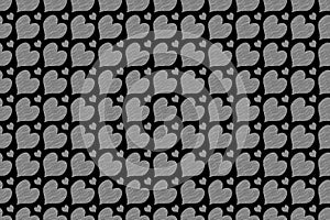 Abstract wallpaper with classic black heart pattern seamless on dray background cute pattern for printing fashion fabrics and