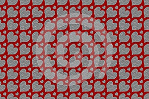 Abstract wallpaper with classic red heart pattern seamless on dray background cute pattern for printing fashion fabrics and