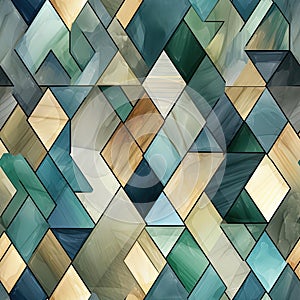 Abstract wallpaper with green, blue, grey, and white squares (tiled