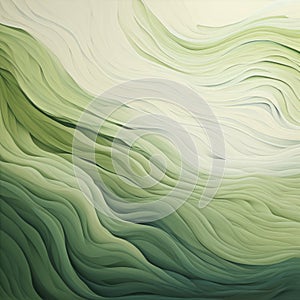 Abstract Wallpaper With Green And White Waves