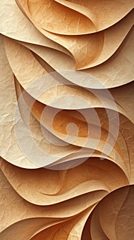 An abstract wallpaper of recycled craft paper cutout