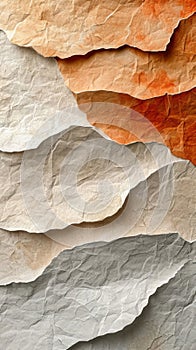 An abstract wallpaper of recycled craft paper cutout