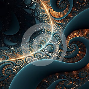 Abstract wallpaper with swirling patterns, AI-generated.
