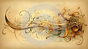 abstract walpapers with elements of calligraphy background