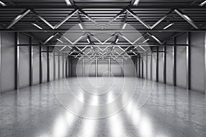 Abstract warehouse interior