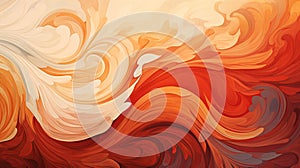 Abstract warm hues swirls and twirls for artistic background design