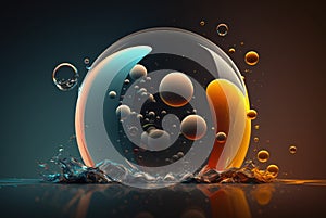 Abstract water bubble drop color background graphic design wallpaper