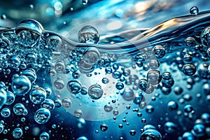 Abstract Water with Bubbles photo