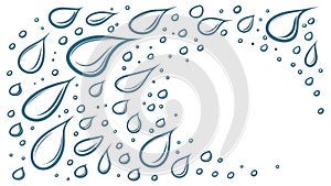 Abstract Water Droplet Splash Pattern Background Vector, vector design Generative AI