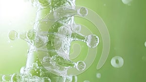 Abstract Water Droplets, Bubbles, Green Background