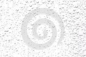 Abstract water droplets isolated background with white background