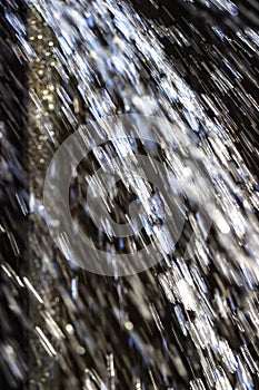 Abstract water drops in a waterfall