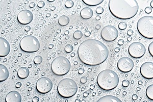 Abstract Water Drops on White Background