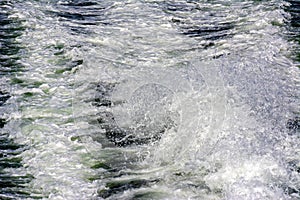 Abstract of Water flow from behind the boat