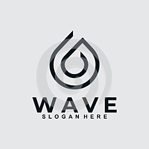 Abstract water logo vector design template