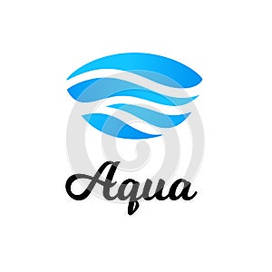 Abstract water logo vector