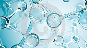 Abstract water molecules design. Atoms formula. Abstract dna background for chemistry science banner or flyer. Science