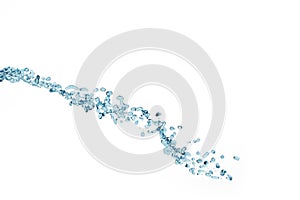 Abstract water, splash and bubble liquid