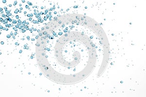 Abstract water, splash and bubble liquid