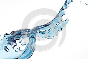 Abstract water, splash and bubble liquid