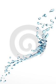 Abstract water splash and bubble liquid