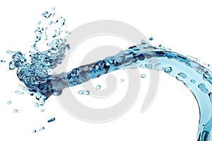 Abstract water splash and bubble liquid