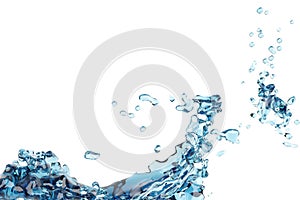 Abstract water splash and bubble liquid