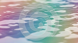 Abstract Water Surface with Rainbow Gradient