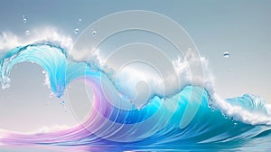 an abstract water wave background with bubbles in colors