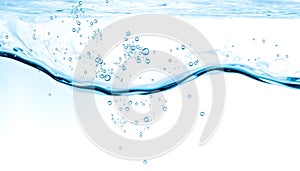 Abstract Water Wave with Bubbles