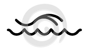 Abstract water waves liquid surface icon , vector design Generative AI