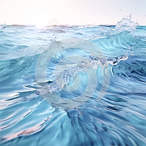 abstract water waves in a soft and serene color palette k uhd