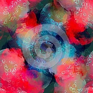 Abstract watercolor abstract flower pattern