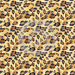 Abstract watercolor animal print seamless pattern, natural trendy texture