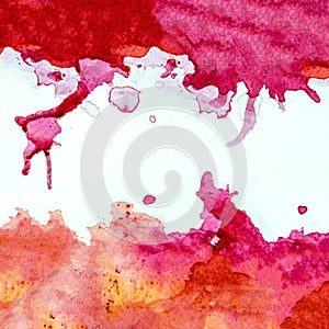 Abstract watercolor art hand painting texture. Colorful water color splashing in the paper