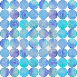 Abstract watercolor background with colorful circles on white
