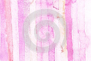 Abstract watercolor background. Hand drawn pink liles, wood imitation