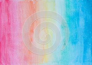 Abstract watercolor background in rainbow colors